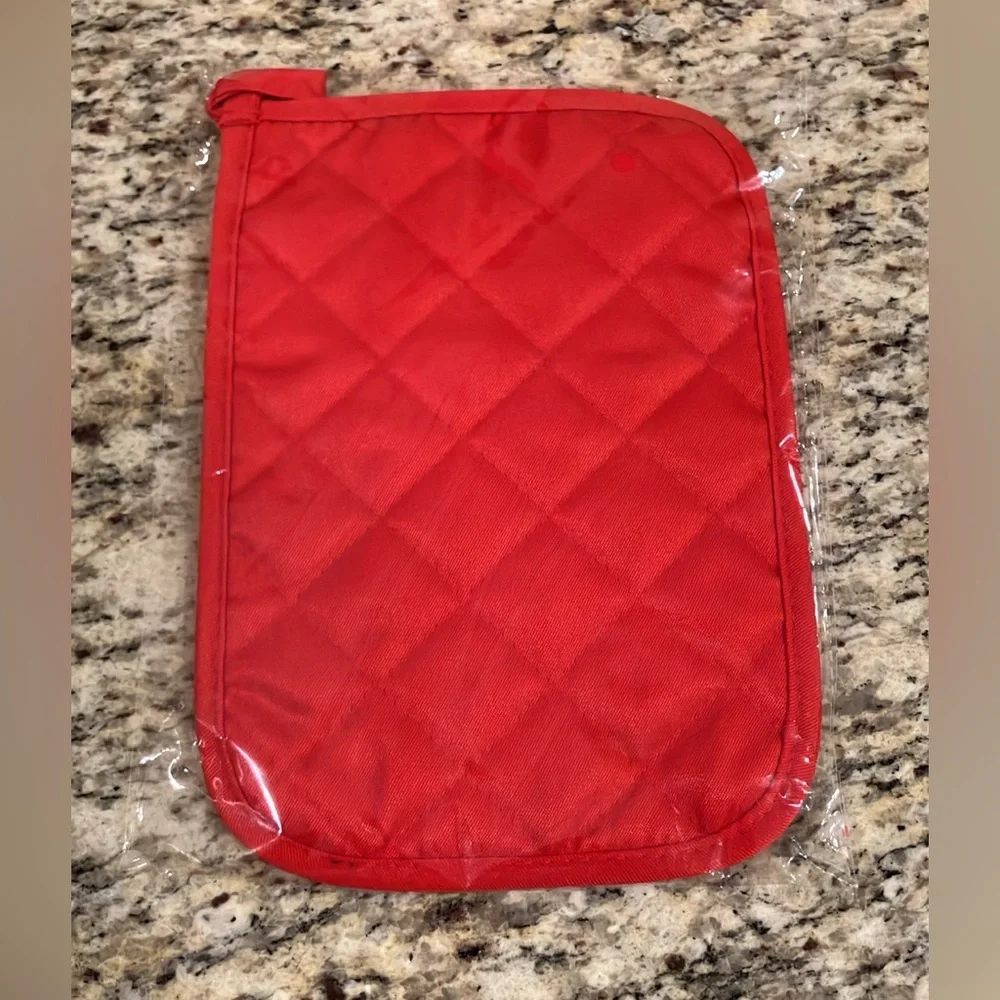 Baking Gift Set We Whisk You a Merry Christmas Red Huge Pad Pot Holder & Spatula
